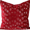 Декоративная подушка Домашняя Мода Новогодний принт (50х50, бордо)