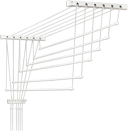 Сушилка для белья Comfort Alumin Потолочная 6 Прутьев 150 см (алюминий/белый, металлическое крепление)