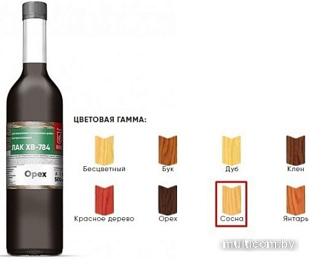 Лак Класс ХВ-784 0.5 л (сосна)