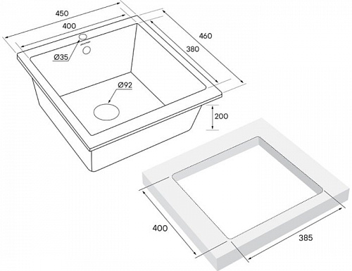 Кухонная мойка Paulmark Brilon PM104546-BL