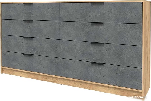 Комод Интерлиния Концепт КТ-К197 (бетон портленд/дуб золотой)