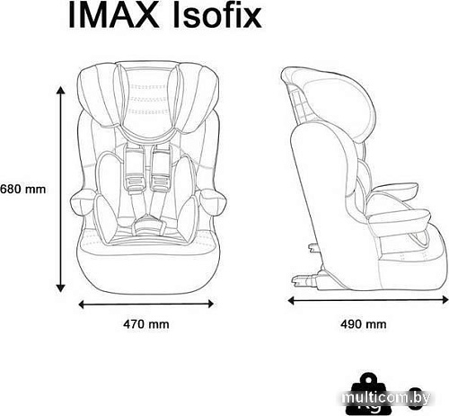 Детское автокресло Nania Imax Isofix (racing luxe grey)