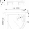 Душевой поддон Iregio 80x80 LDBR215