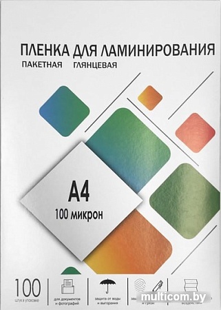 Пленка для ламинирования Гелеос A4 100 мкм LPA4-100