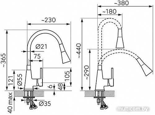 Смеситель Ferro Zumba II BZA42C