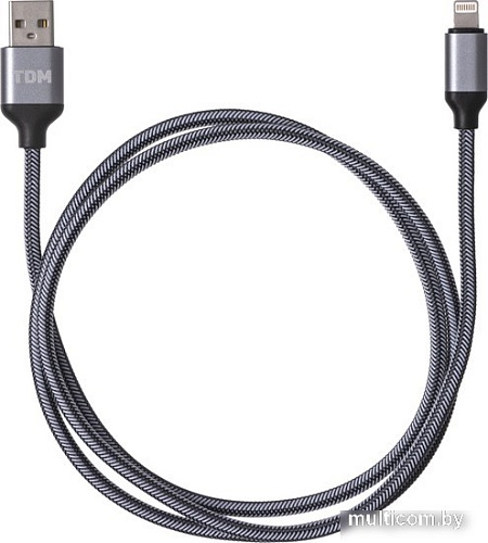 Кабель TDM Electric USB Type-A - Lightning SQ1810-0312 (1 м, серый)