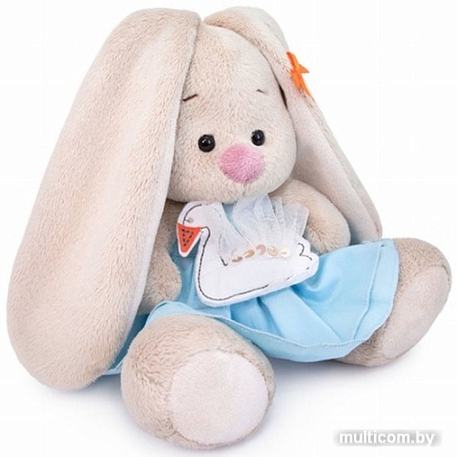 Классическая игрушка Зайка Ми с лебедем 15 см SidX-312