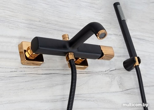 Смеситель Rea Salto REA-B6352 (черный/золотой)