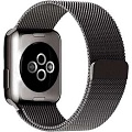 Браслет Rumi Milanese loop металлический для Apple Watch 38/40/41mm (черный)