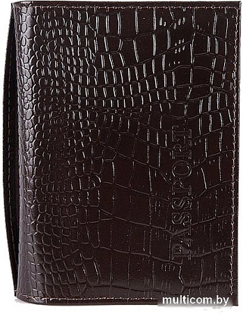 Обложка для паспорта Poshete 604-028ET-BRW (коричневый)