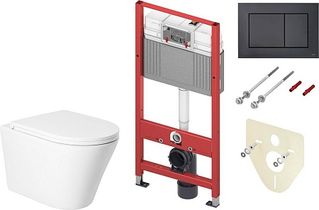 Унитаз подвесной Saniteco KW-9005W + TECE 9400414