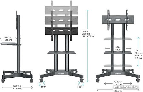 Кронштейн Onkron TS1351 (черный)