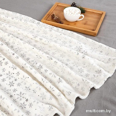 Плед Этель Серебряные снежинки 7155689 150х200