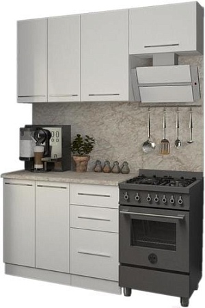 Кухня Кастанье Марта 1.5 (белый глянец)