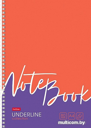 Общая тетрадь Hatber Underline 80Т4В1гр (80 л, клетка)