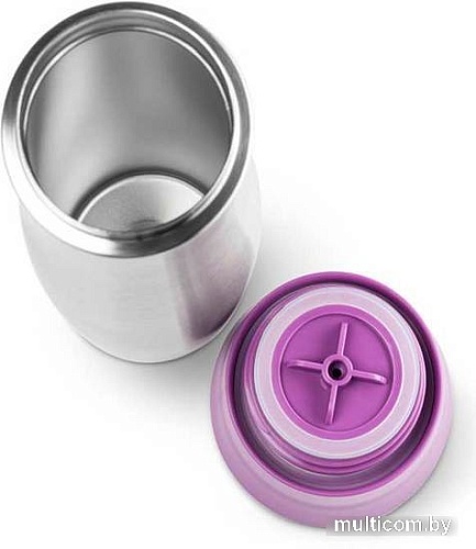Термокружка 21vek SVM-7012 360мл (серебристый/фиолетовый)