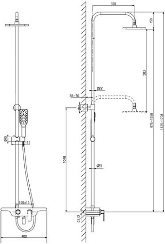 Душевая система Lemark Tropic LM7006C