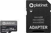 Карта памяти Platinet Pro 3 microSDXC PMMSDX256UIII 256GB + адаптер