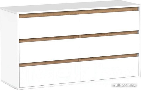 Комод Интермебель Рио-4 Р-004 (белый/дуб крафт золотой)