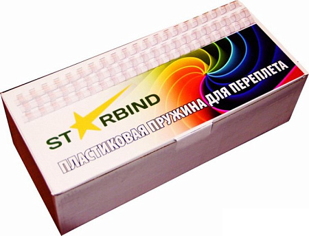 Пластиковая пружина для переплета Starbind A4 16 мм 100 шт (прозрачный)