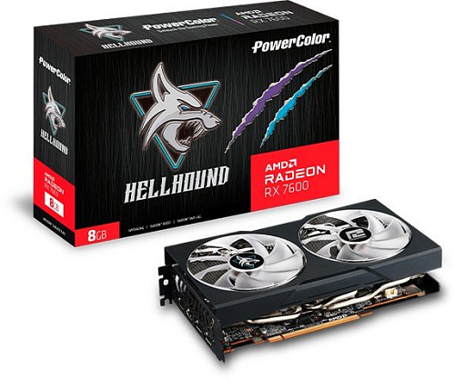 Видеокарта PowerColor Hellhound Radeon RX 7600 8GB GDDR6 RX 7600 8G-L/OC