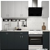 Готовая кухня S-Company Клео лайт 1.5 (антрацит/стальной серый)