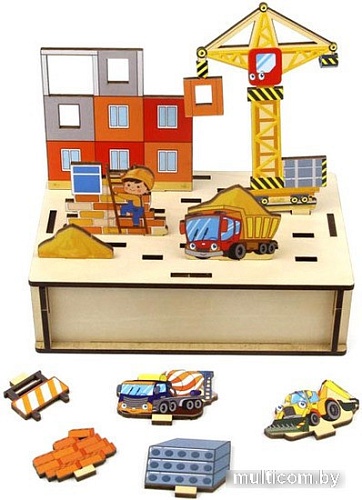 Развивающая игра WoodLand Toys Панорама. Стройка 151104