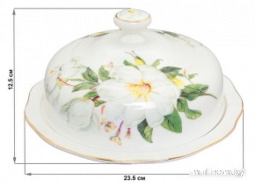 Блюдо Elan Gallery Белый шиповник 740101