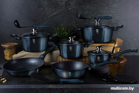 Набор кастрюль Berlinger Haus Aquamarine Metallic Line BH-6143