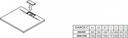 Душевой поддон Radaway Giaros C 90x90 [MKGC9090-03]