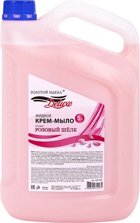 Золотой идеал Мыло жидкое Deluxe Розовый шелк 607498 5 л
