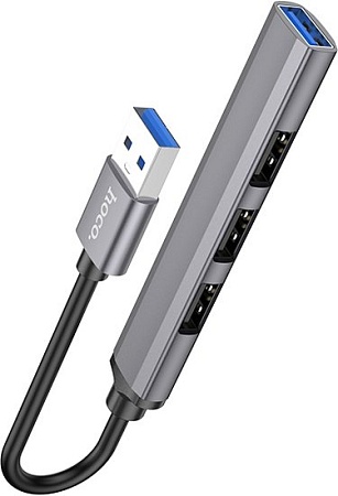 USB-хаб Hoco HB26 (серый)