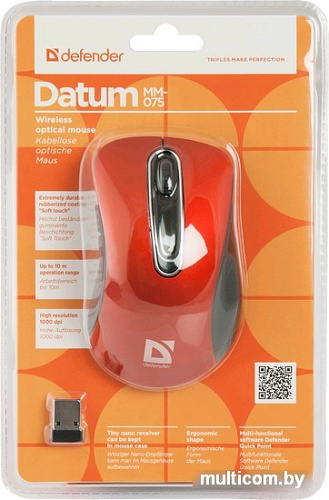 Мышь Defender Datum MM-075 (красный)