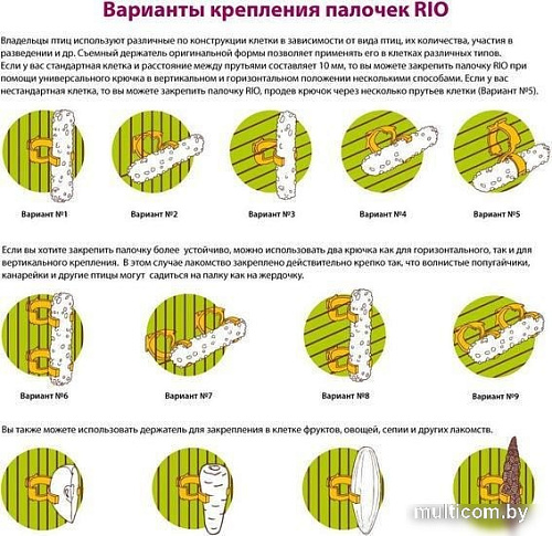 Лакомство для птиц Rio Палочки с тропическими фруктами 2х40 г