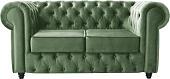 Диван Brioli Честерфилд двухместный (микровелюр, В61 мятный)