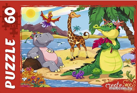 Пазл Рыжий кот Африка П60-8423 (60 эл)