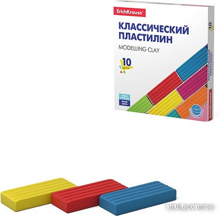 Пластилин Erich Krause Basic 50640 (10 цветов)