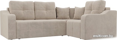 Угловой диван Mebelico Кембридж угловой 108810 (правый, велюр, бежевый)