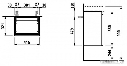 Laufen Тумба под умывальник Pro S 4833010964631