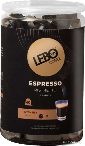 Кофе в капсулах LEBO Coffee Espresso Ristretto 220 г