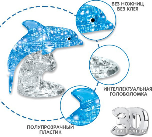 Головоломка Bondibon Магия кристаллов Дельфин