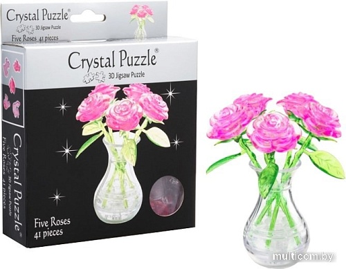 3Д-пазл Crystal Puzzle Букет в вазе 90452