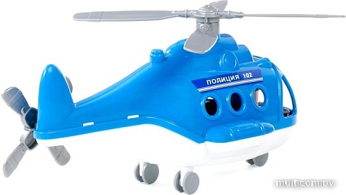 Игрушечный транспорт Полесье Вертолет-полиция Альфа 72405 (синий)