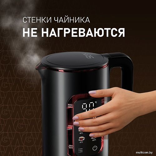 Электрический чайник Weissgauff WK 1500 Db Touch BodyCool