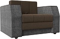 Кресло-кровать Лига диванов Атлантида 113879 (рогожка, коричневый/серый)