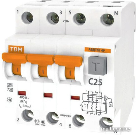 Дифференциальный автомат TDM Electric SQ0202-0023