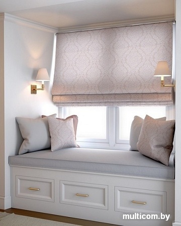 Римская штора Jalux Барокко 0476/7 180x170 (персиковый)