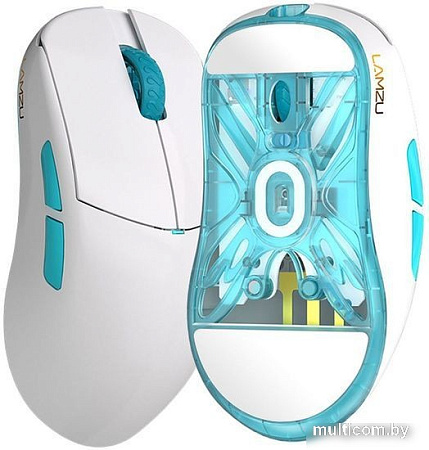 Игровая мышь Lamzu Atlantis Mini Pro (белый/голубой)