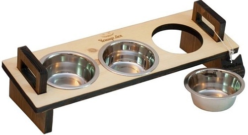 Миски на подставке Чешир Царь 3 миски 200 мл (бежевый)