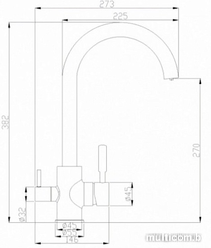 Смеситель ZorG SH 713 INOX